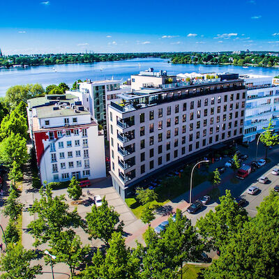 The George Hotel Hamburg Exterior View Aerial View 01